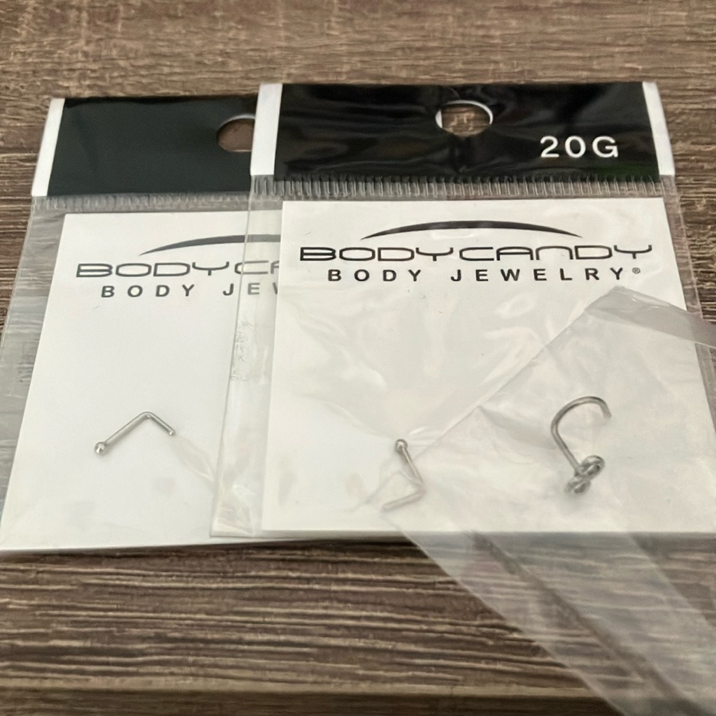 Bodycandy Silver Nose Rings 20g